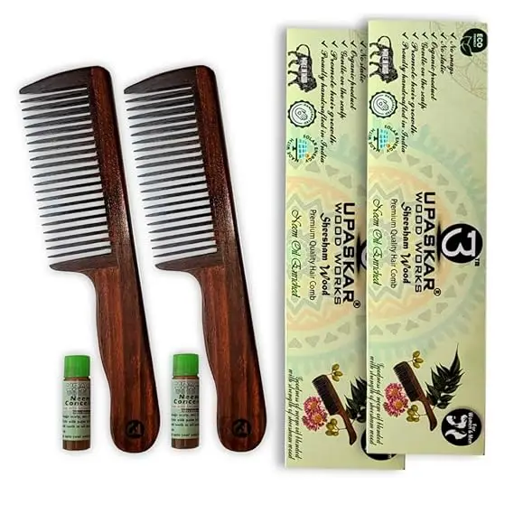 rejuvenating, sheesham wood, neem oil, comb, concentrate