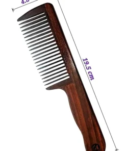 Alternative view of Neem Oil Treated Sheesham Wood Comb with Free Neem Concentrate
