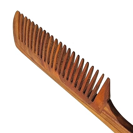 Premium Neem Wood Comb with Free Neem Oil Concentrate - Image 2