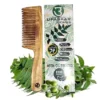 neem wood comb, neem oil comb, anti-dandruff comb, natural wood hair comb, herbal scalp care, wooden comb for hair fall