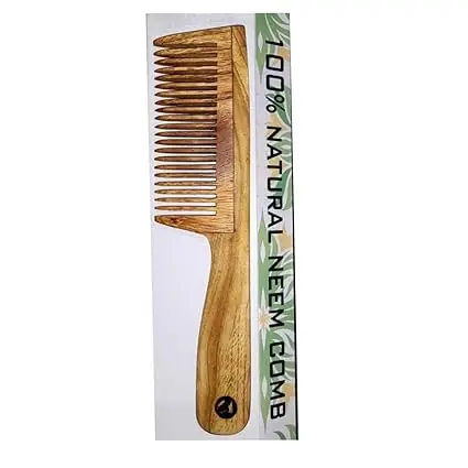 Healing Neem Wood Comb Treated with Pure Neem Oil - Image 4