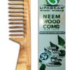 neem wood comb, wide teeth comb, pure neem oil comb, neem comb for hair, detangling comb neem wood