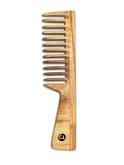 Luxurious Neem Wood Wide Teeth Comb | Natural Scalp Therapy - Image 3
