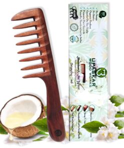 ultra wide wood comb, sheesham wood comb, saal wood teeth comb, jasmine oil comb, wide tooth wooden comb, eco-friendly comb
