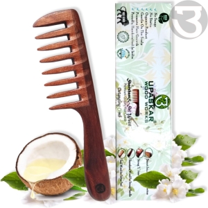 ultra wide wood comb, sheesham wood comb, saal wood teeth comb, jasmine oil comb, wide tooth wooden comb, eco-friendly comb