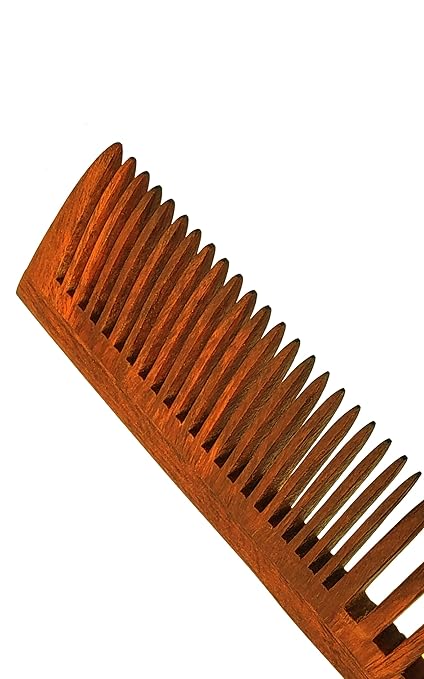 Neem Wood Dual Teeth Comb Enriched with Neem Oil - Image 3
