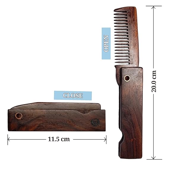 Folding comb Made with Sheesham wood - Image 4