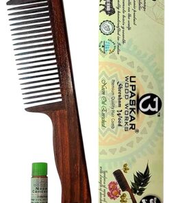 neem oil treated comb, handcrafted comb, sheesham wood comb, dual block comb, ergonomic handle comb, eco-friendly comb, wooden comb for men, wooden comb for women