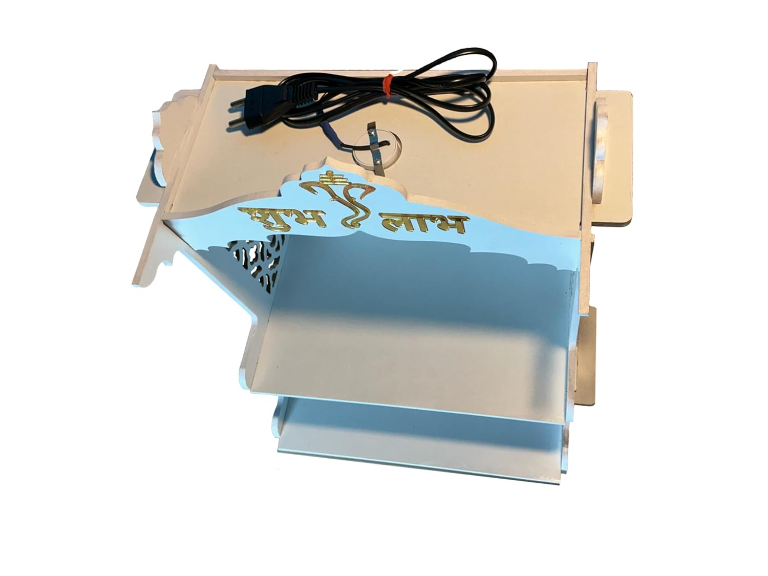 UPASKAR WOOD WORKS Mandir Temple - 6mm Double Laminated Board with LED Spotlight - Image 7
